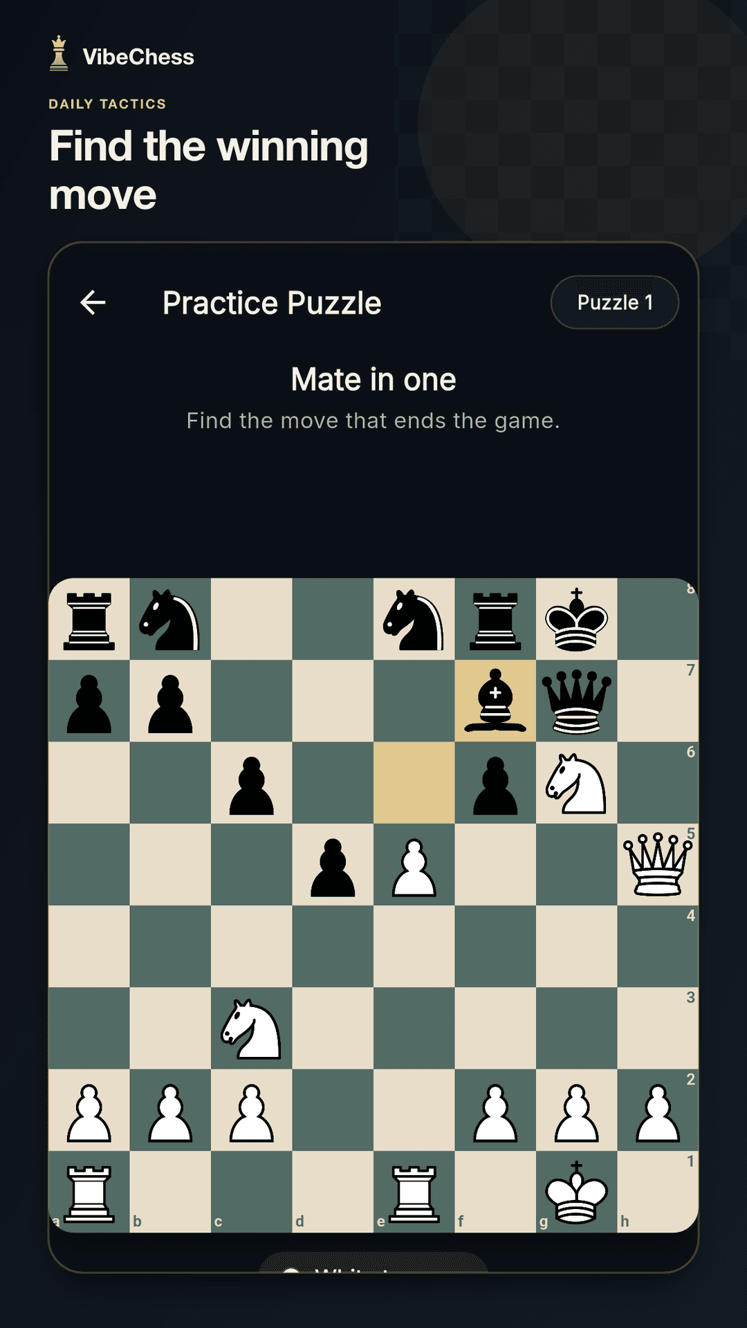 VibeChess daily chess puzzle